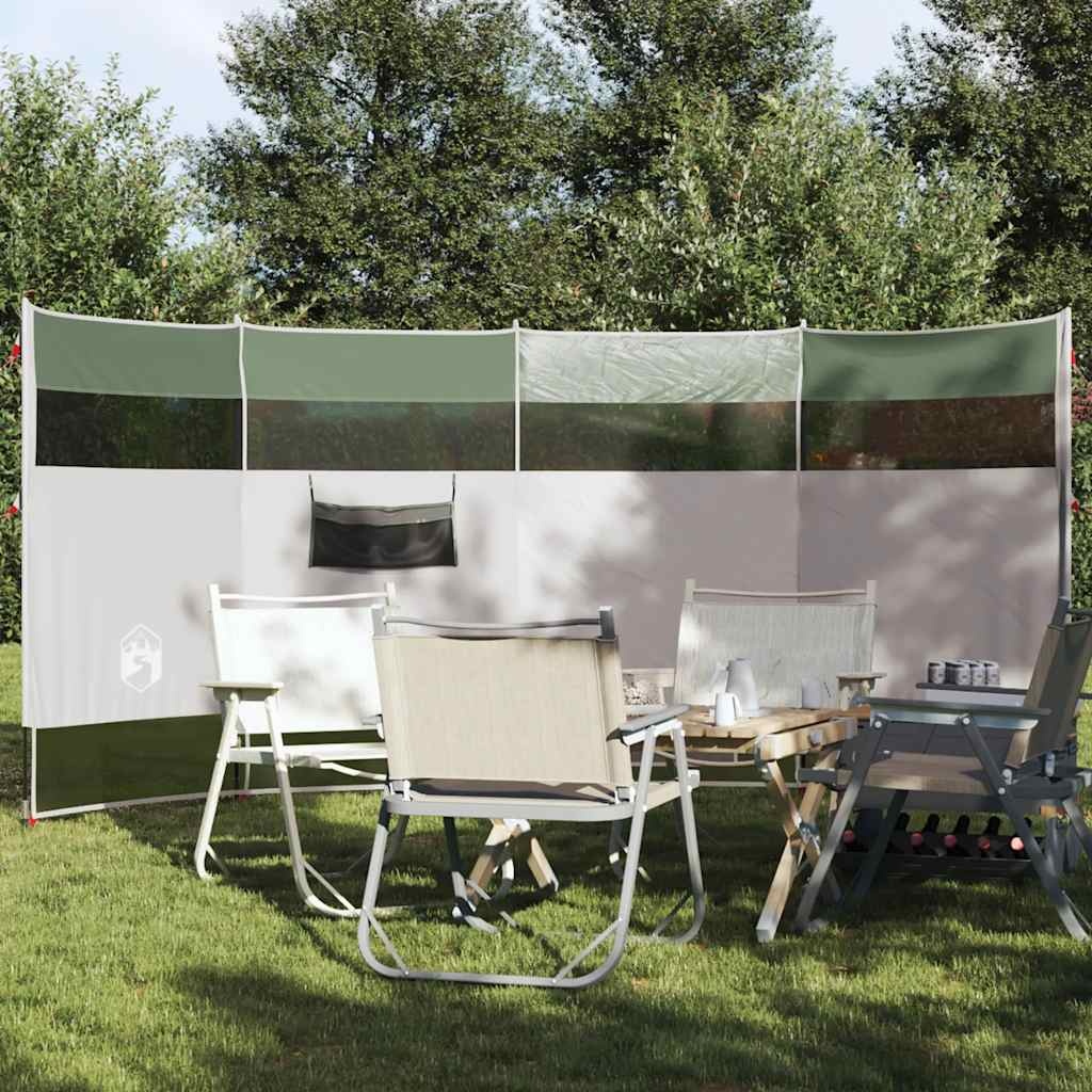 vidaXL Vindskydd grön 366x152x152 cm vattentät