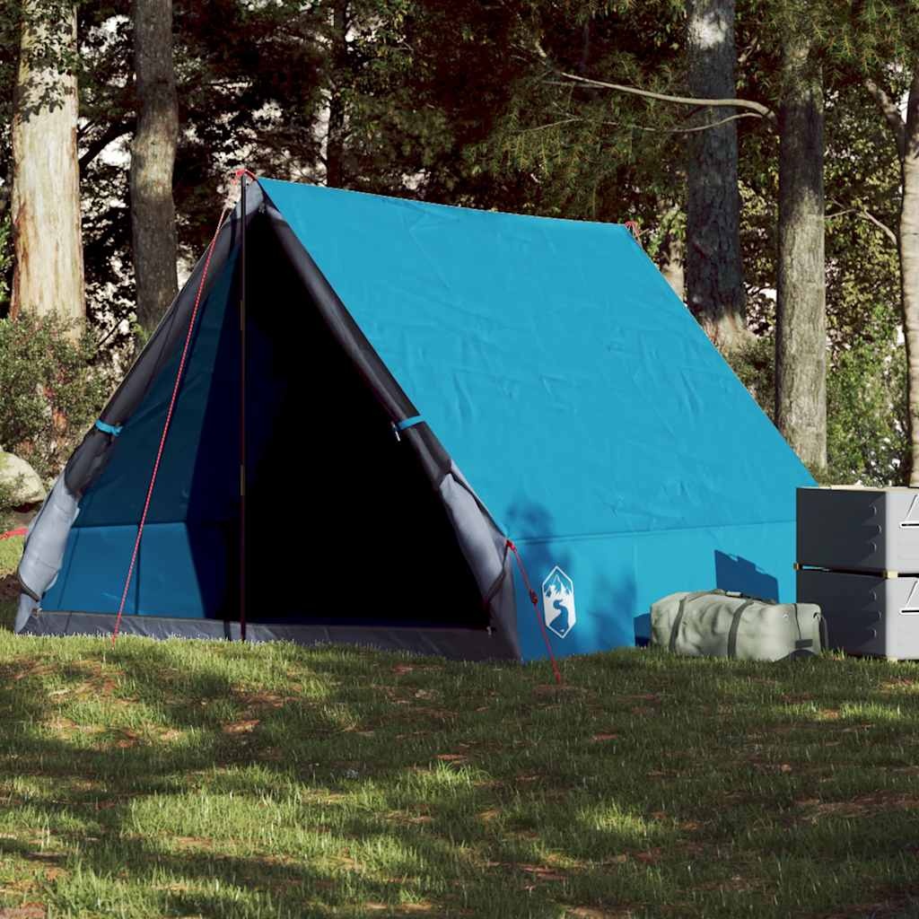 vidaXL Campingtält A-ram 2 personer blå vattentätt
