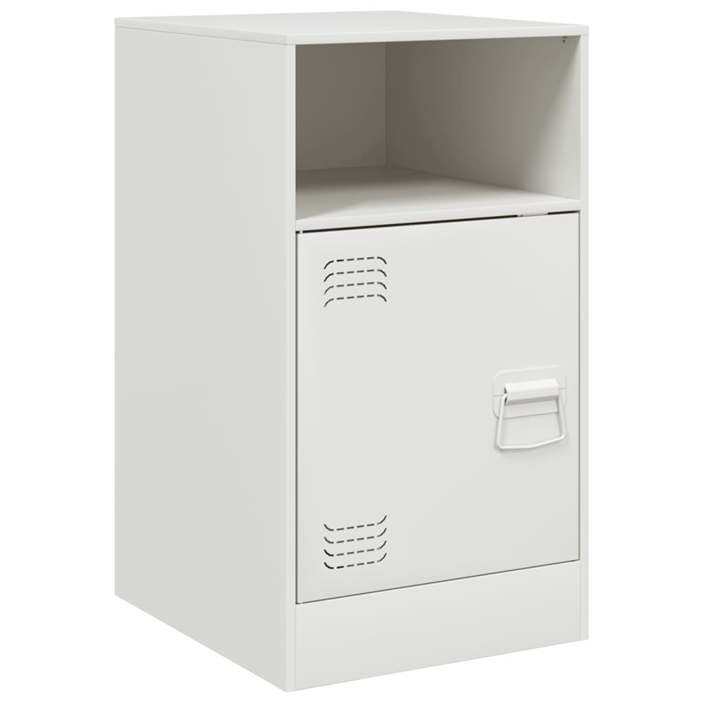 vidaXL Sängskåp vit 34,5x39x62 cm stål