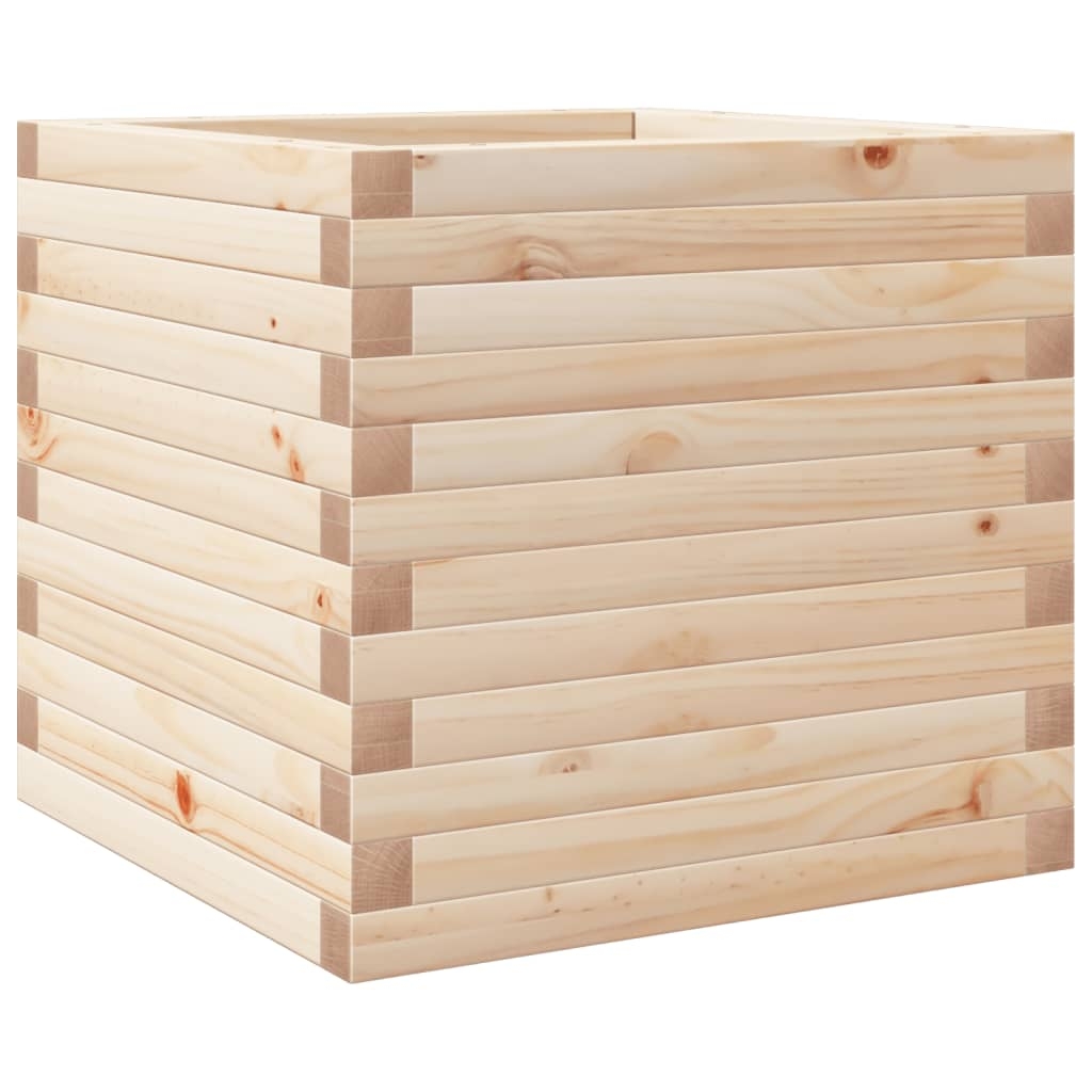 vidaXL Odlingslåda 50x50x45,5 cm massivt furuträ