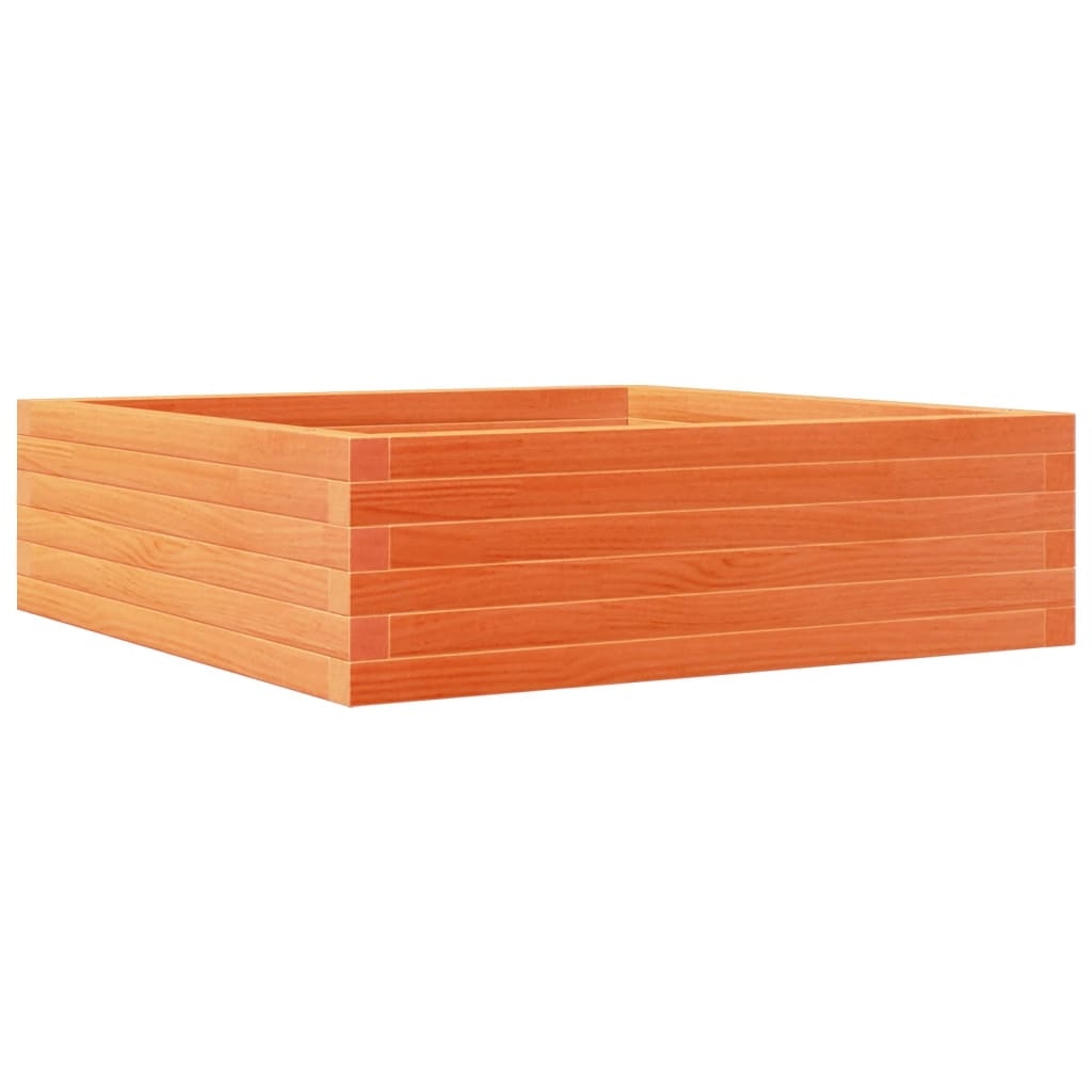 vidaXL Odlingslåda vaxbrun 80x80x23 cm massiv furu