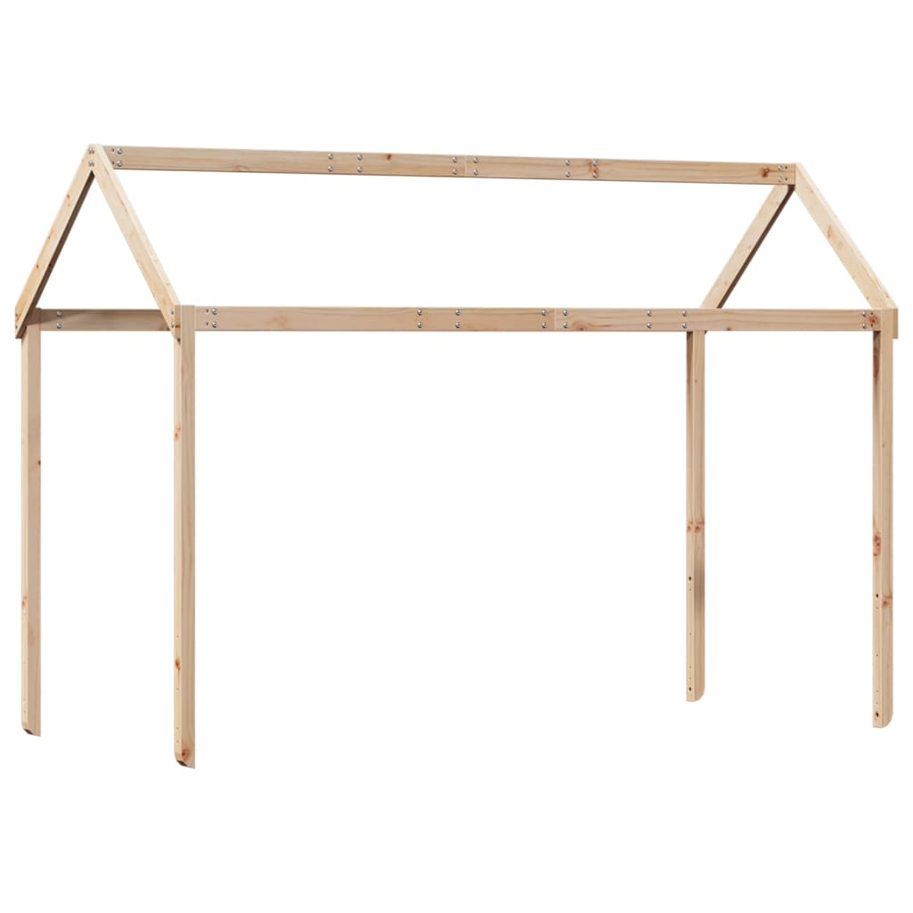 vidaXL Tak till barnsäng 217x85,5x154 cm massiv furu