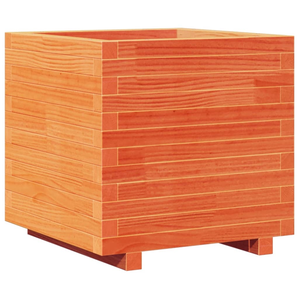 vidaXL Odlingslåda vaxbrun 50x50x49,5 cm massiv furu