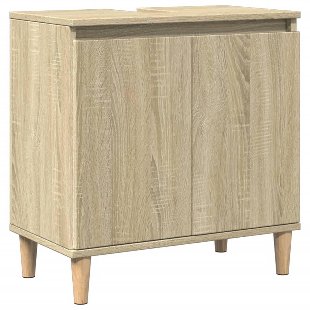 vidaXL Tvättställsskåp sonoma-ek 58x33x60 cm konstruerat trä