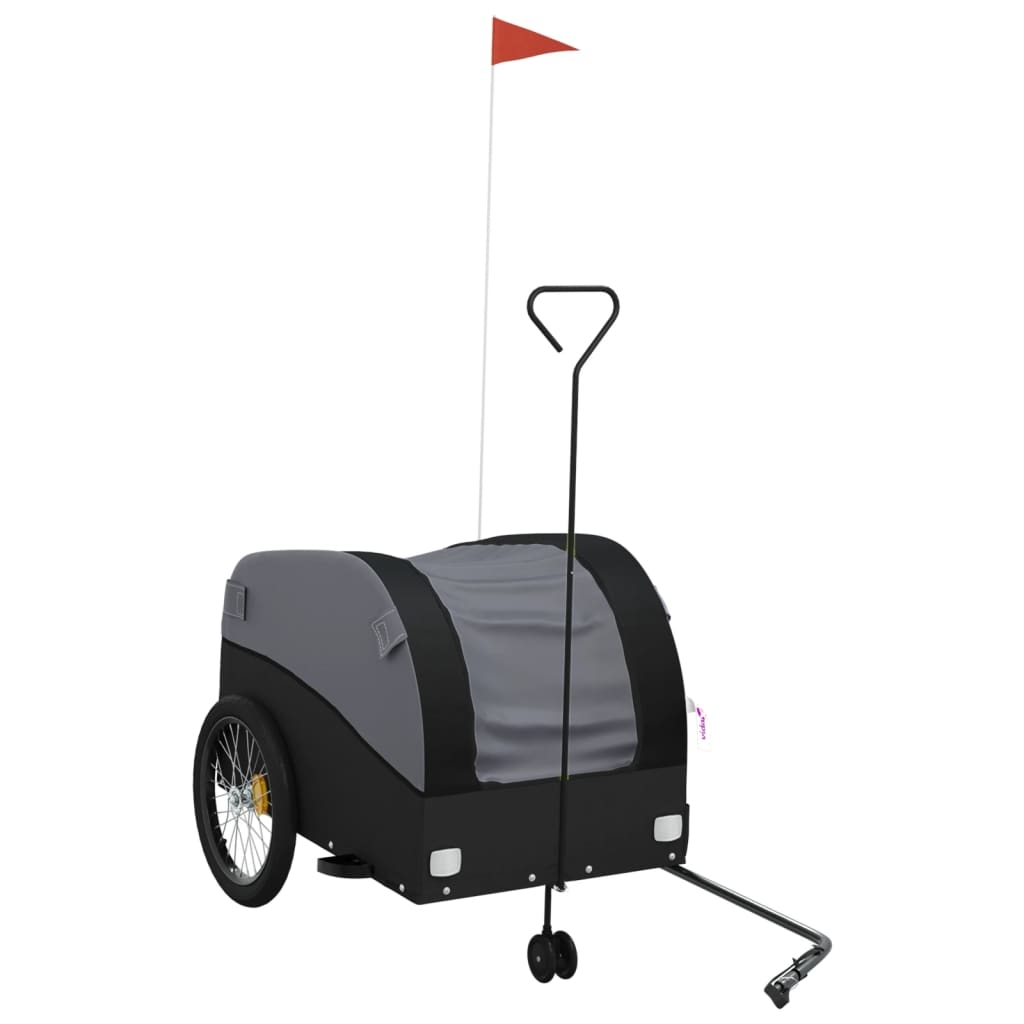 vidaXL Cykelvagn svart 45 kg järn