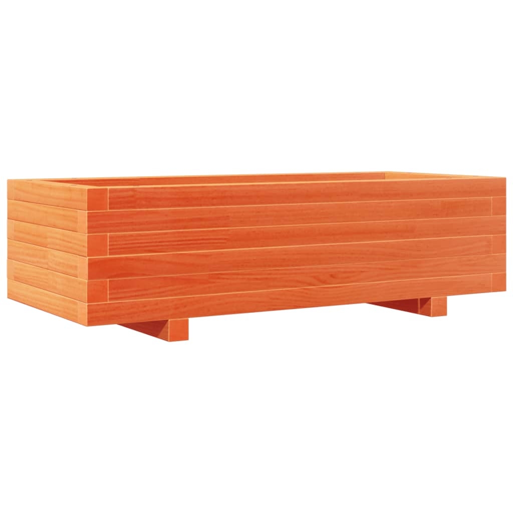 vidaXL Odlingslåda vaxbrun 90x40x26,5 cm massiv furu