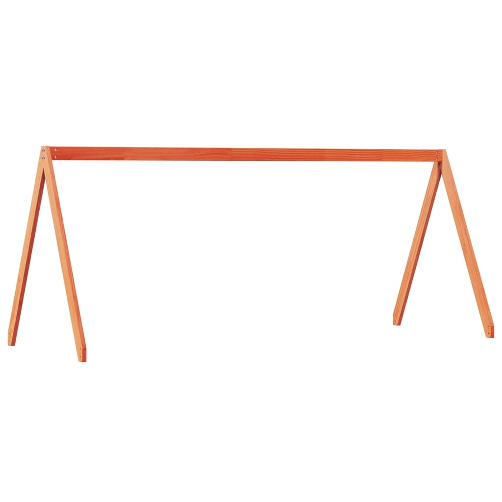 vidaXL Tak till barnsäng vaxbrun 199x95,5x88 cm massiv furu