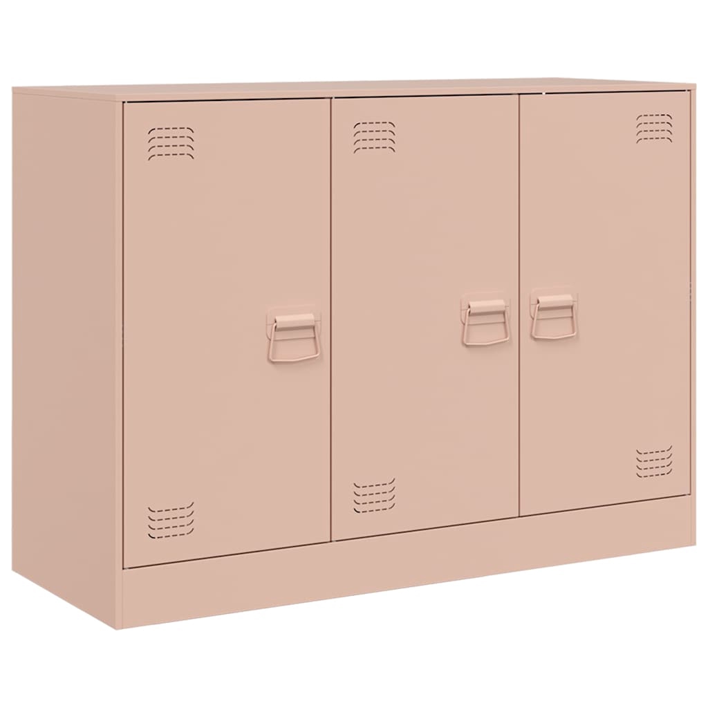vidaXL Skänk rosa 99x39x73 cm stål