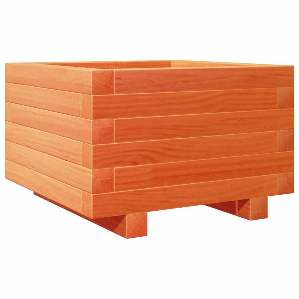 vidaXL Odlingslåda vaxbrun 40x40x26,5 cm massiv furu