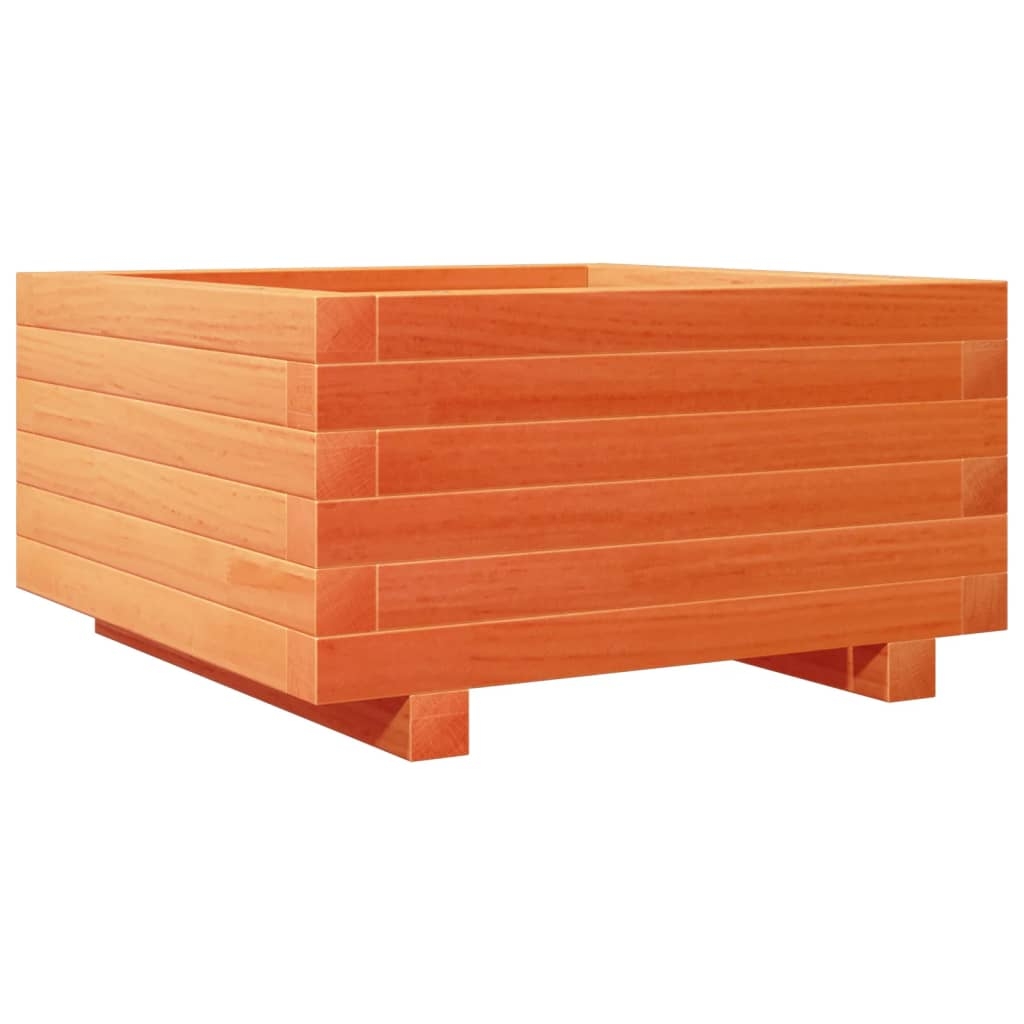 vidaXL Odlingslåda vaxbrun 50x50x26,5 cm massiv furu