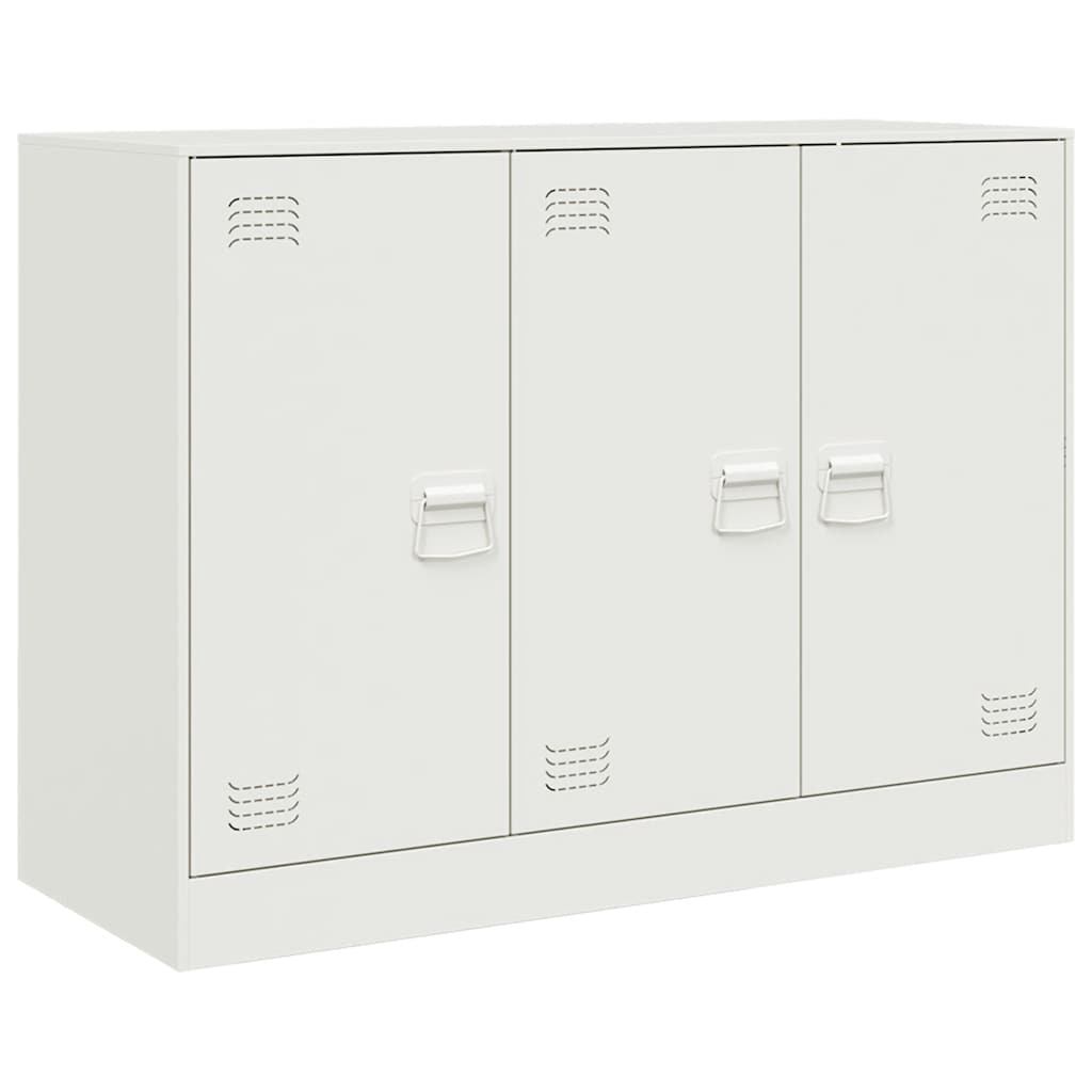 vidaXL Skänk vit 99x39x73 cm stål