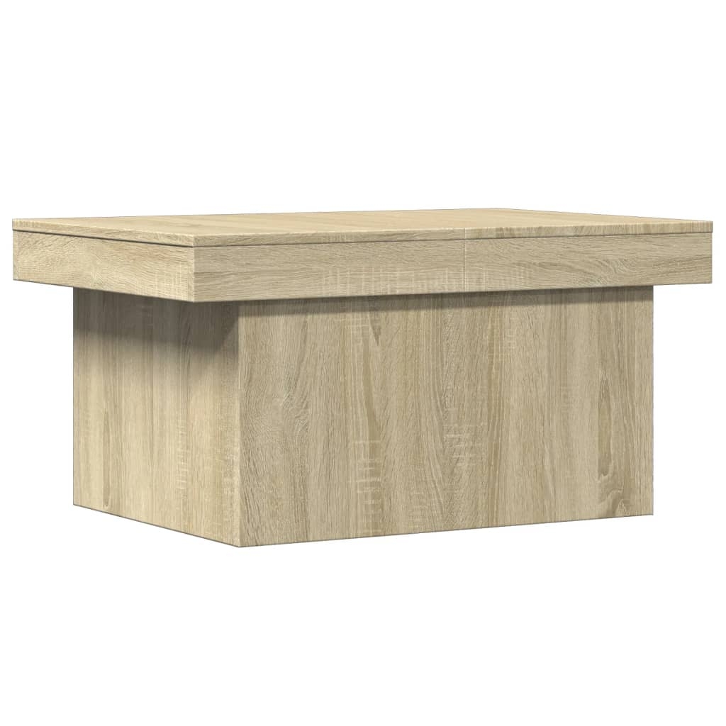 vidaXL Soffbord sonoma-ek 80x55x40 cm konstruerat trä