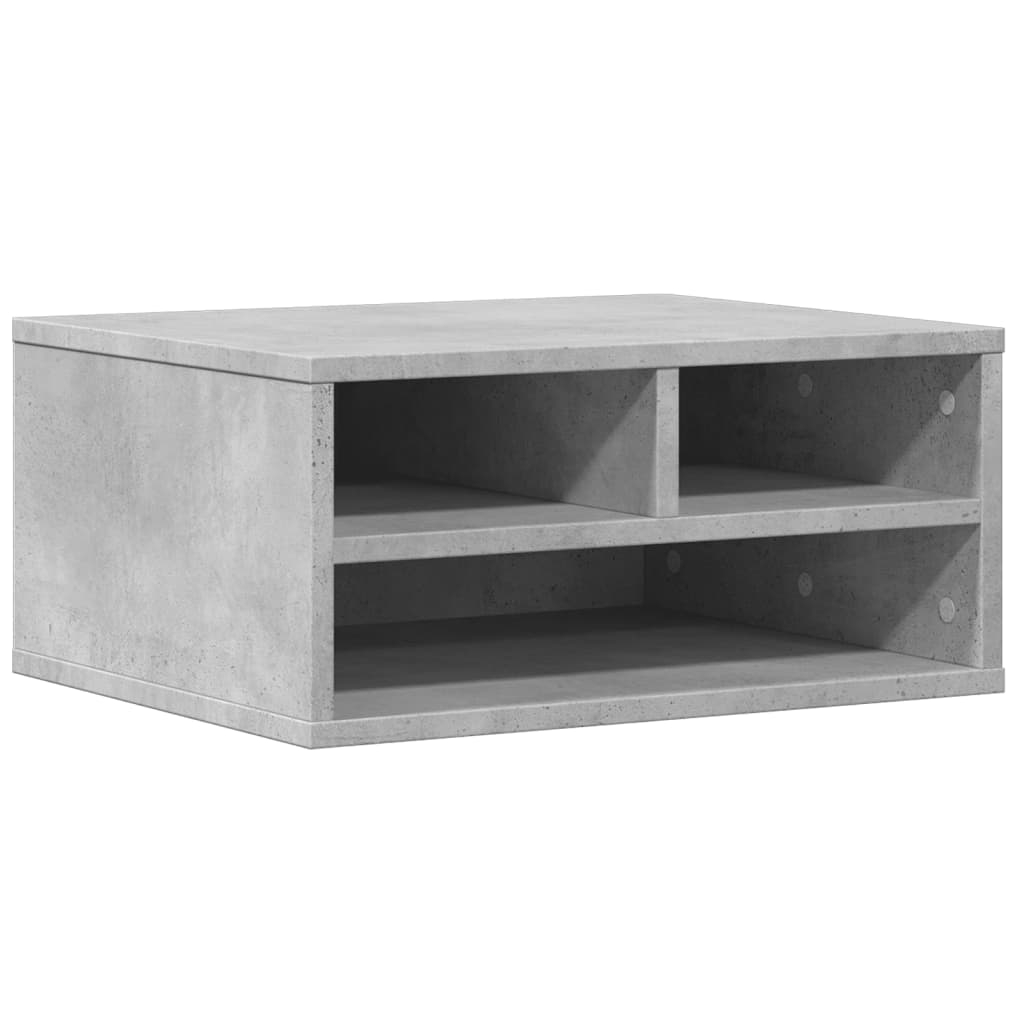 vidaXL Skrivarställ betonggrå 49x40x22,5 cm konstruerat trä