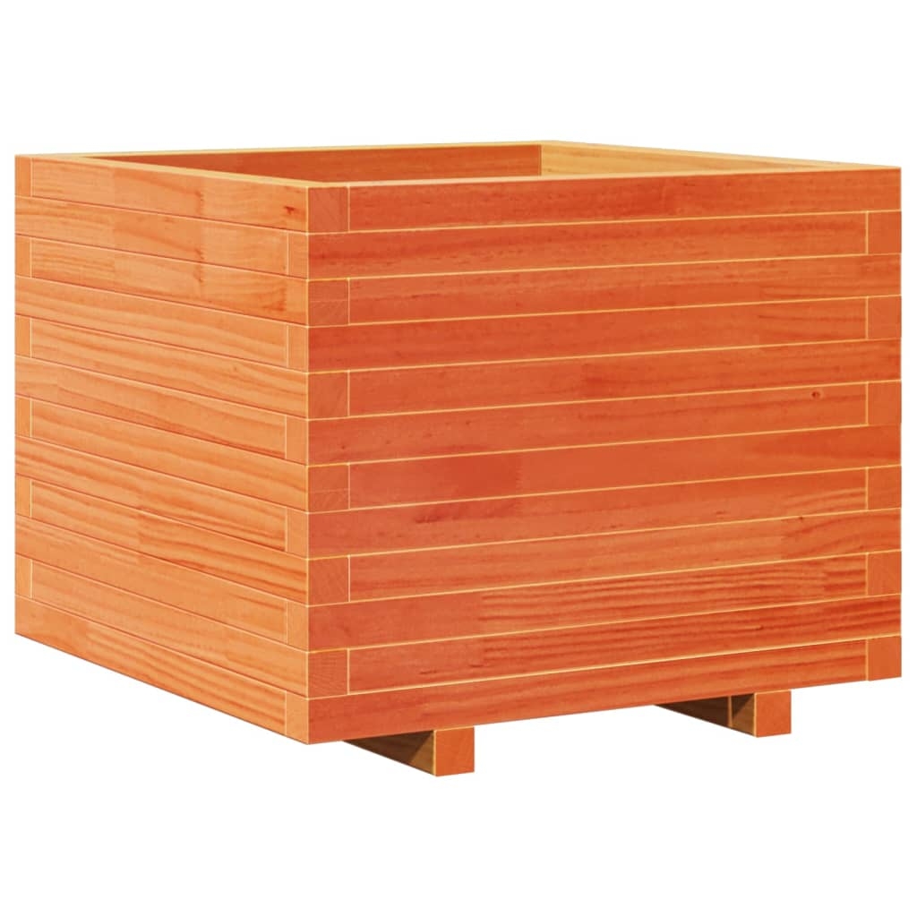 vidaXL Odlingslåda vaxbrun 60x60x49,5 cm massiv furu