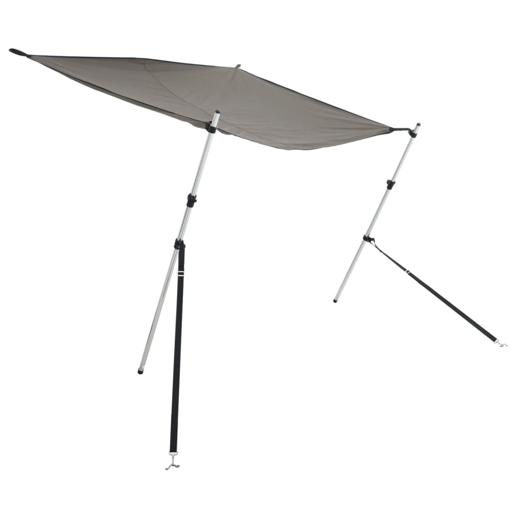 vidaXL Förlängningsdel för båtkapell antracitgrå 170x170x(113-182,5)cm