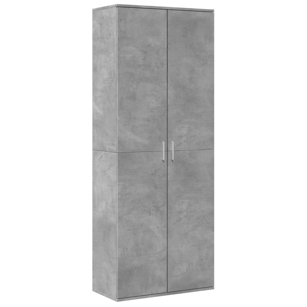 vidaXL Högskåp betonggrå 70x35x180 cm konstruerat trä