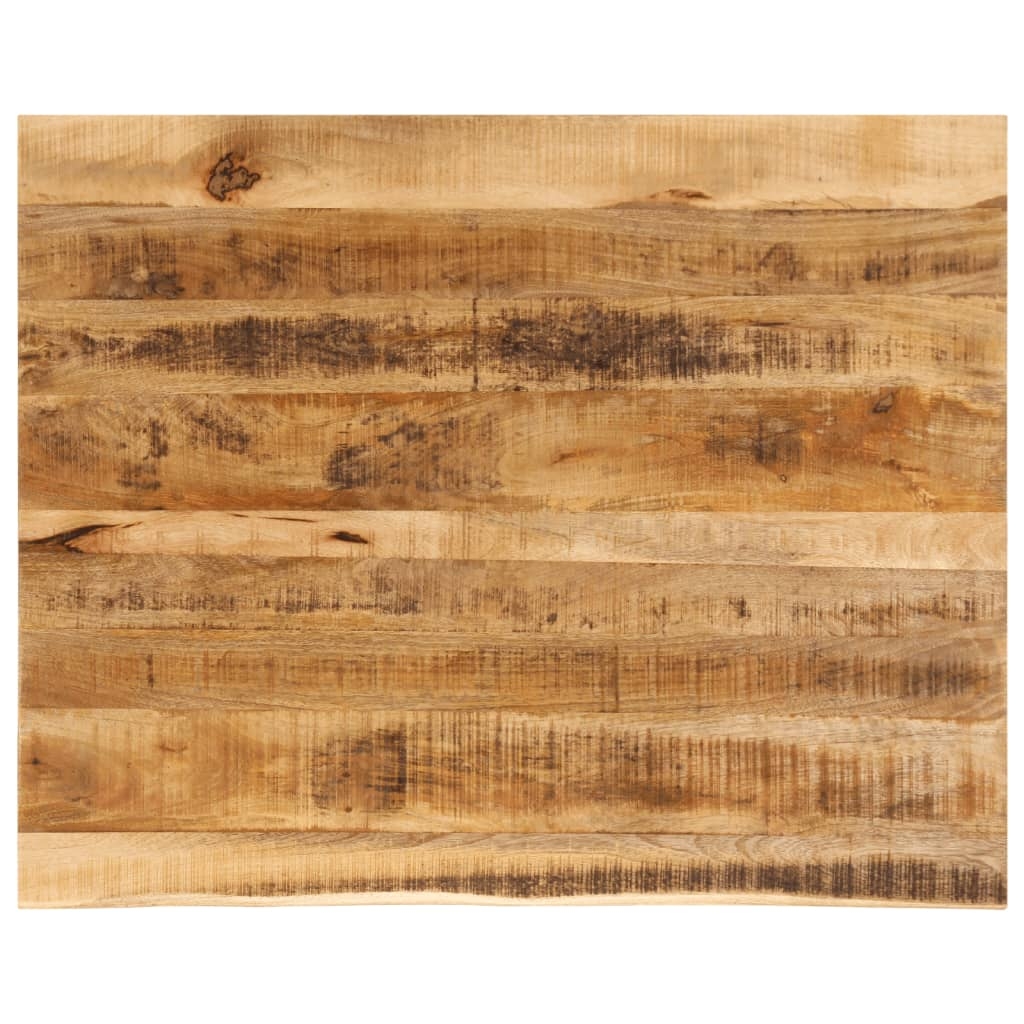 vidaXL Bordsskiva 90x80x3,8 cm levande kant massivt grovt mangoträ