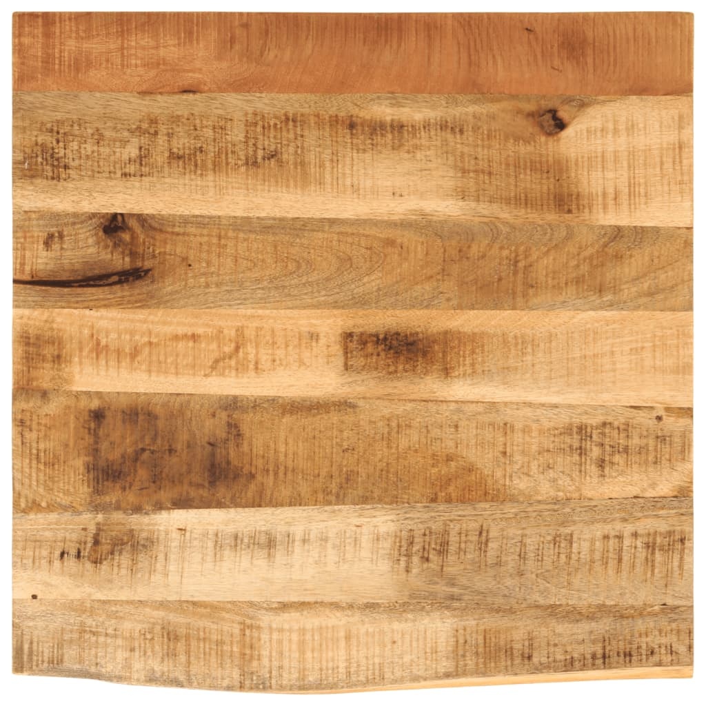 vidaXL Bordsskiva 80x80x2,5 cm levande kant massivt grovt mangoträ