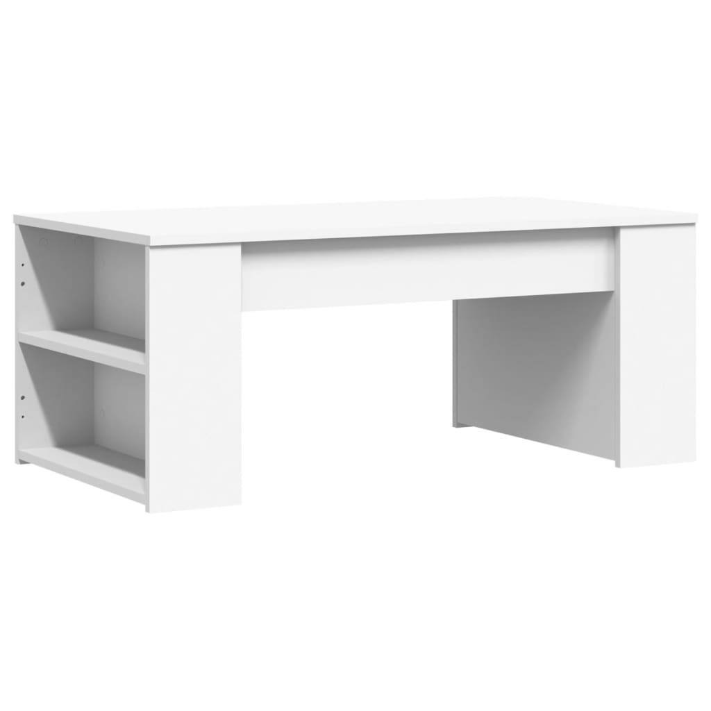 vidaXL Soffbord vit 102x55x42 cm konstruerat trä