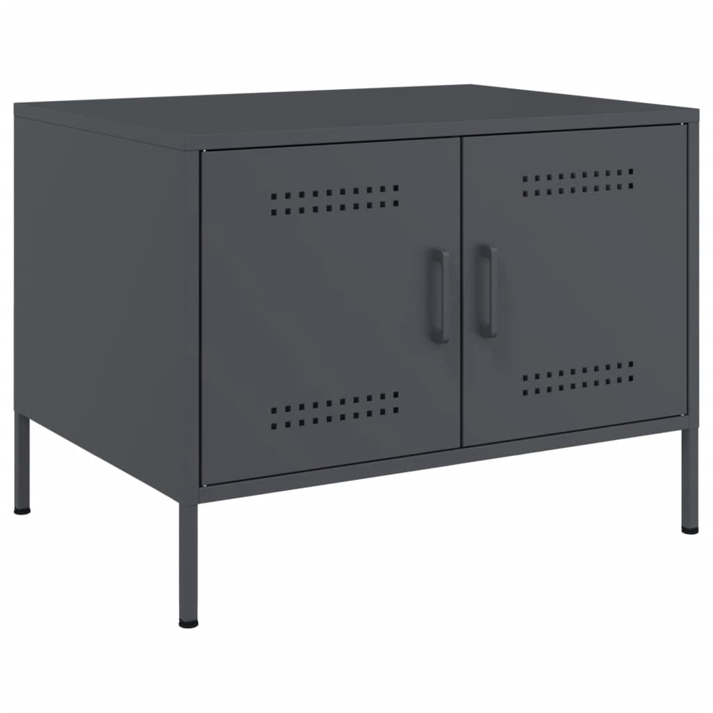 vidaXL Soffbord antracit 68x50x50,5 cm stål