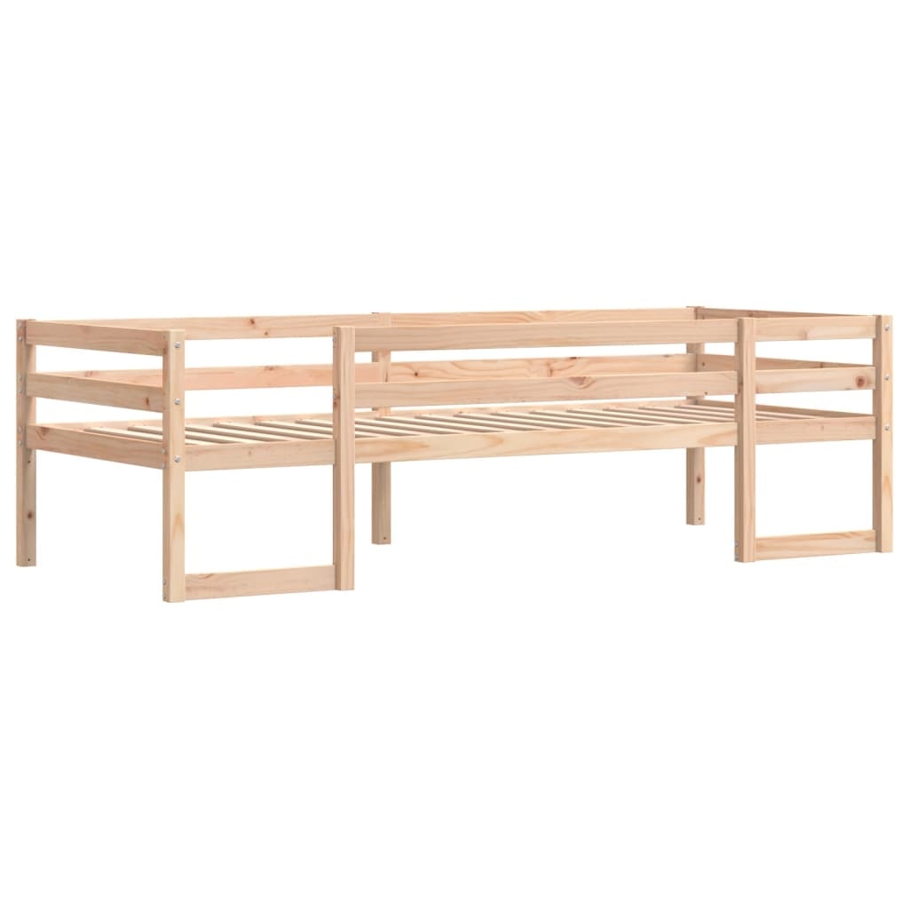 vidaXL Sängram för barnsäng 75x190 cm massiv furu