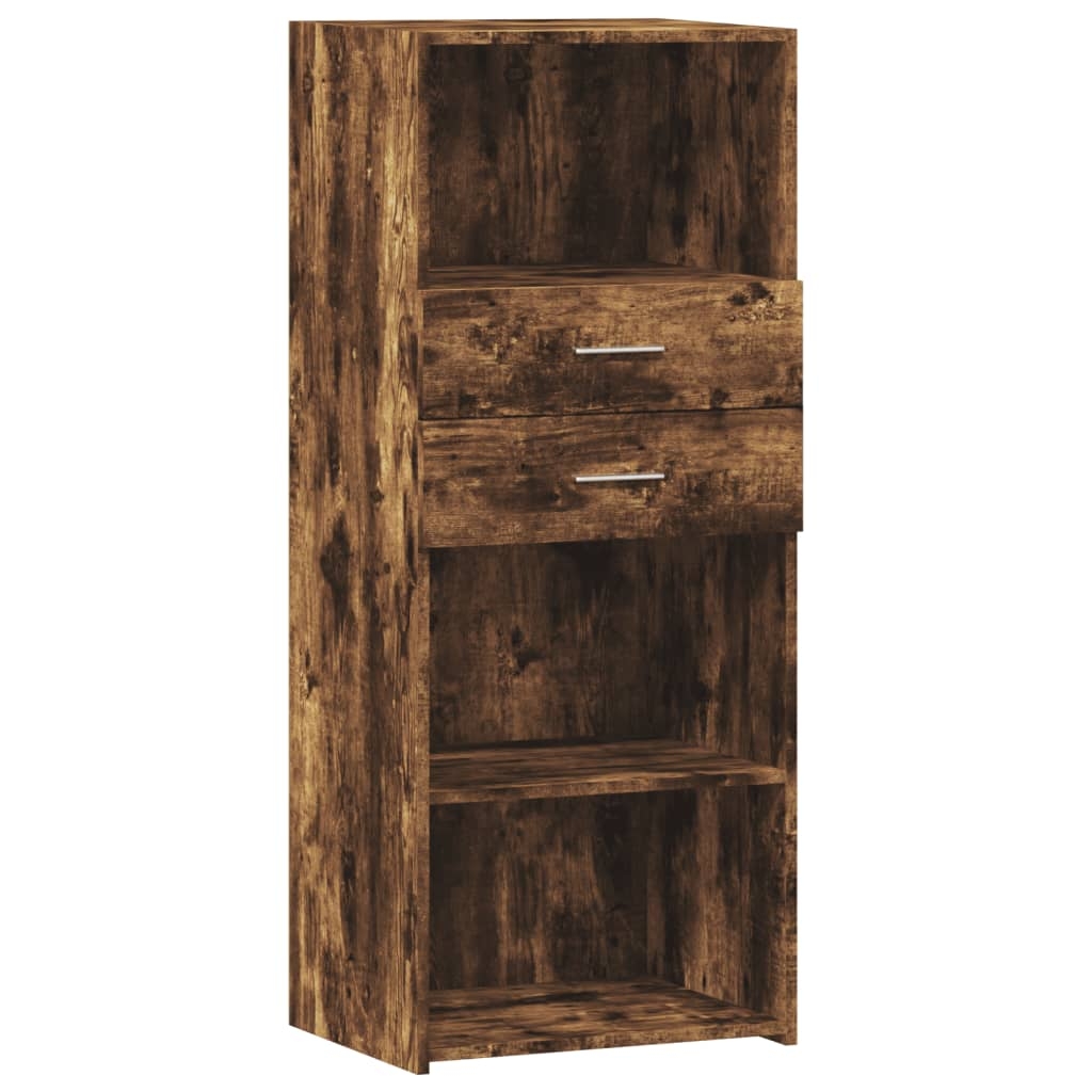 vidaXL Högskåp rökfärgad ek 50x42,5x124 cm konstruerat trä