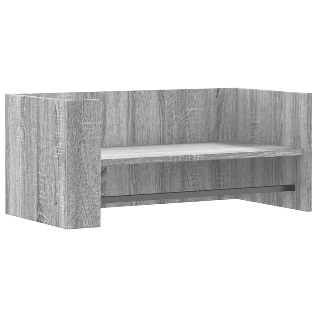 vidaXL Vägghylla grå sonoma 70,5x35x30,5 cm konstruerat trä