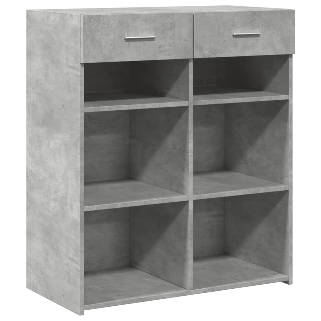 vidaXL Skänk betonggrå 80x42,5x93 cm konstruerat trä