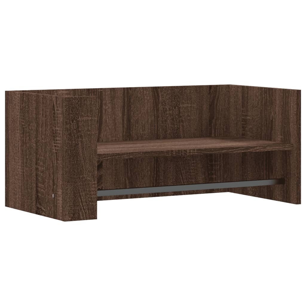 vidaXL Vägghylla brun ek 70,5x35x30,5 cm konstruerat trä