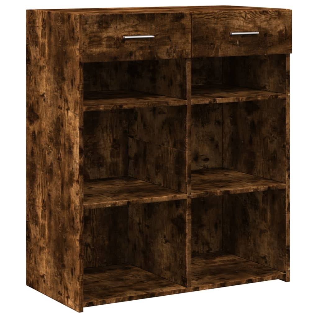 vidaXL Skänk rökfärgad ek 80x42,5x93 cm konstruerat trä
