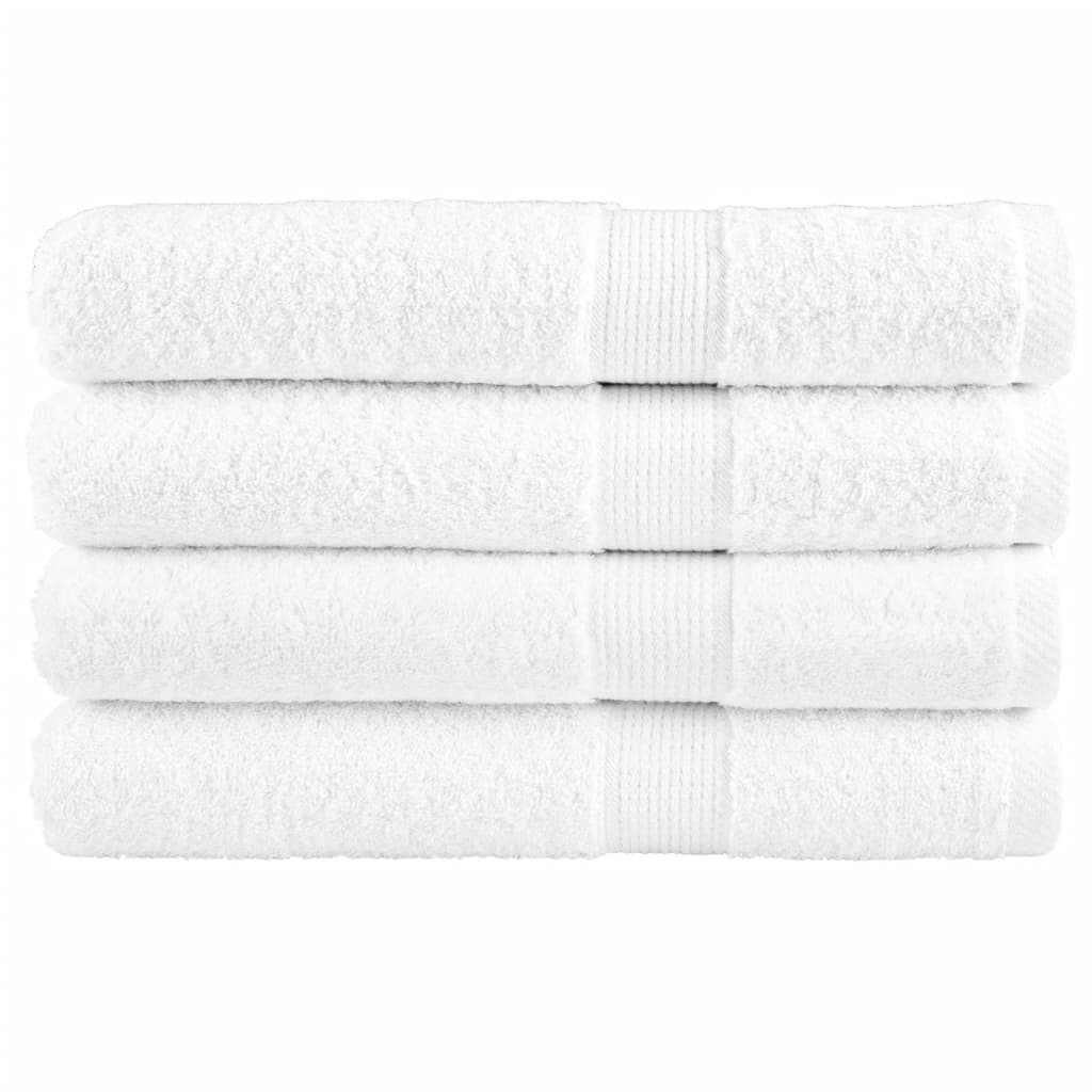 vidaXL Premium bastuhanddukar SOLUND 4 st vit 80x200cm 600gsm