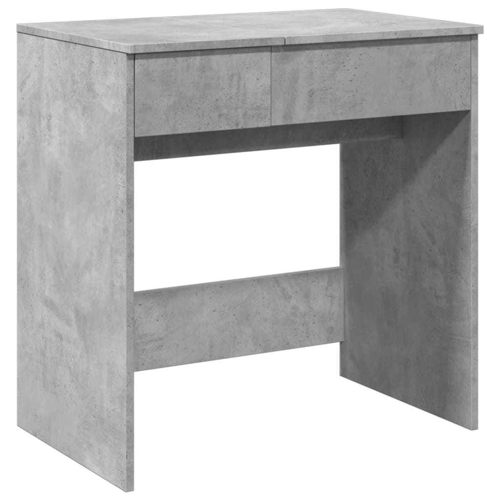 vidaXL Sminkbord med spegel betonggrå 73x46,5x120 cm