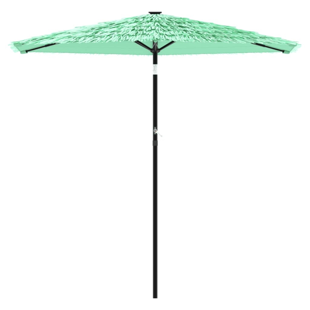 vidaXL Trädgårdsparasoll med stålstång grön 268x268x226 cm