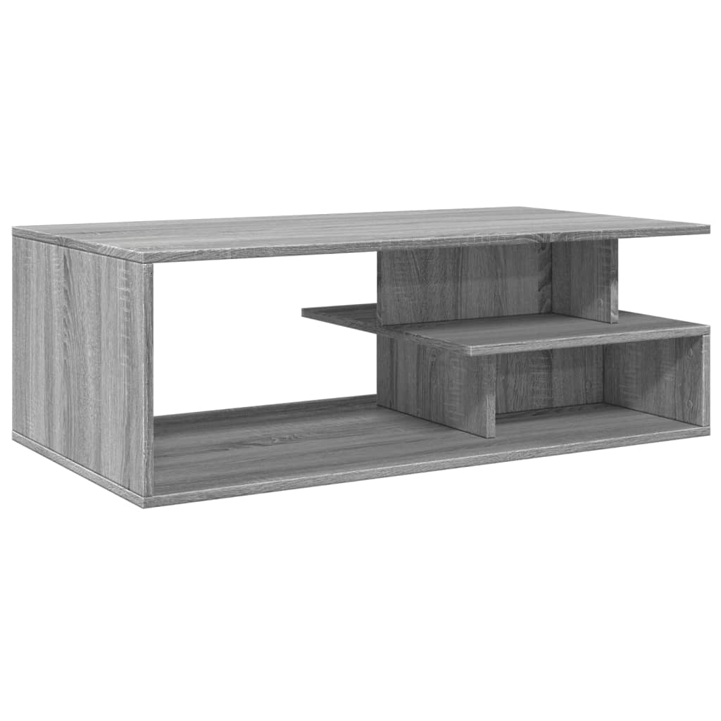 vidaXL Soffbord grå sonoma 102x55x35 cm konstruerat trä
