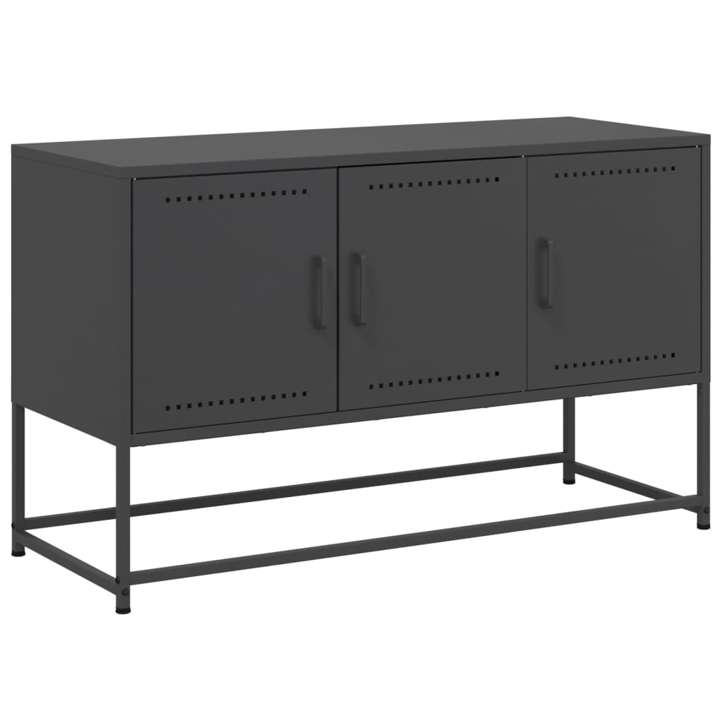 vidaXL TV-skåp svart 100,5x39x60,5 cm stål
