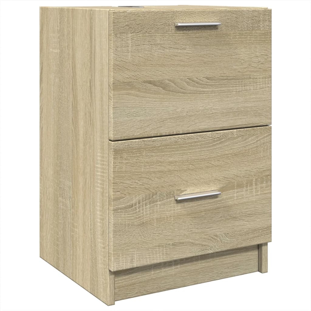 vidaXL Tvättställsskåp sonoma-ek 40x37x59 cm konstruerat trä