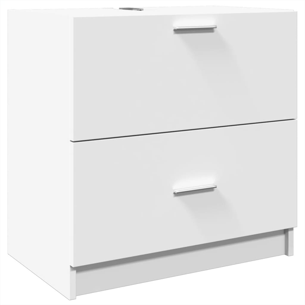 vidaXL Tvättställsskåp vit 59x37x59 cm konstruerat trä