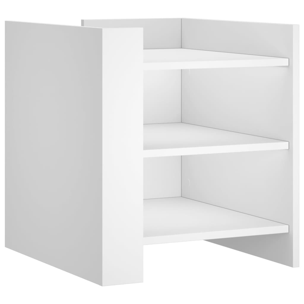 vidaXL Sängbord vit 45x50x50 cm konstruerat trä