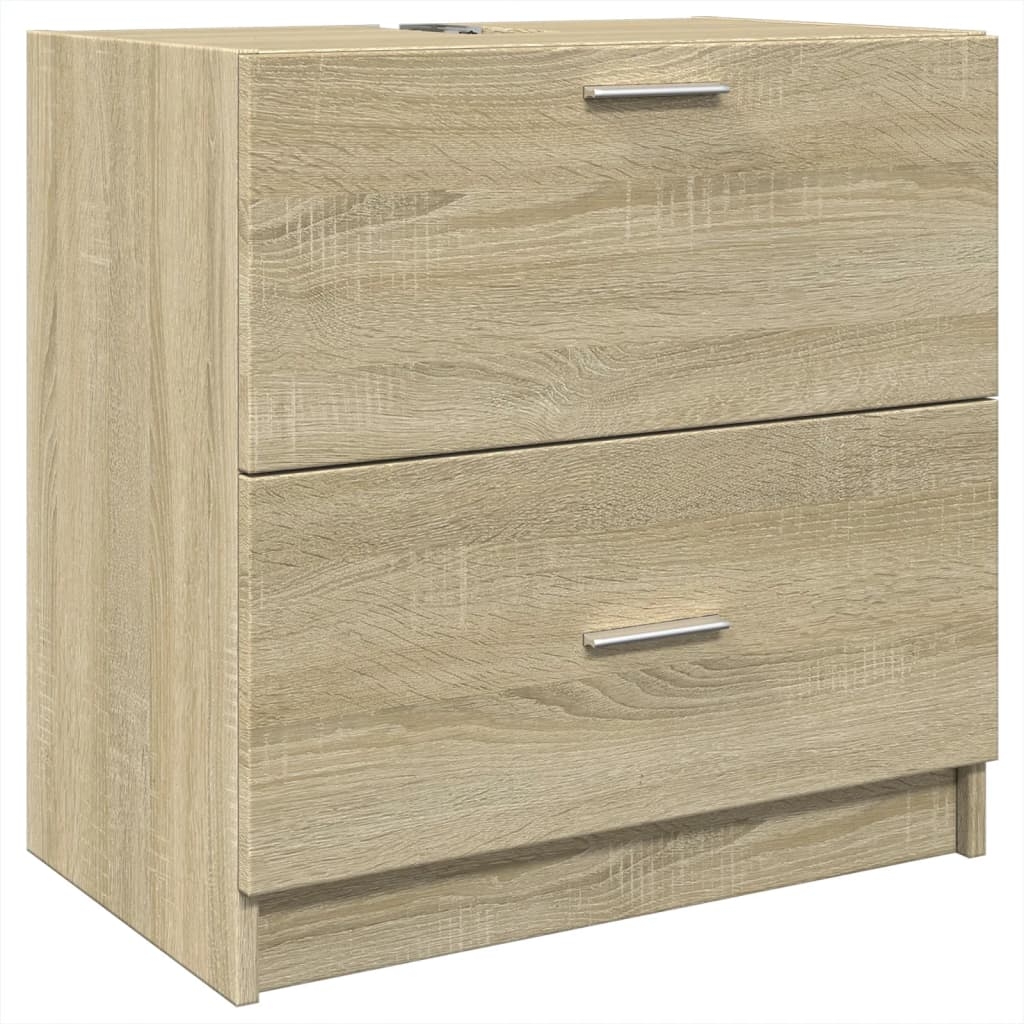 vidaXL Tvättställsskåp sonoma-ek 59x37x59 cm konstruerat trä