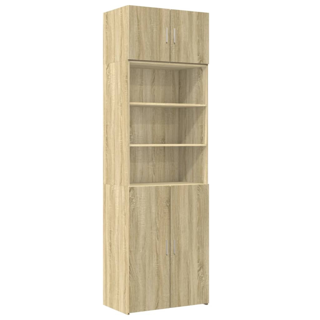 vidaXL Förvaringsskåp sonoma ek 70x42,5x225 cm konstruerat trä