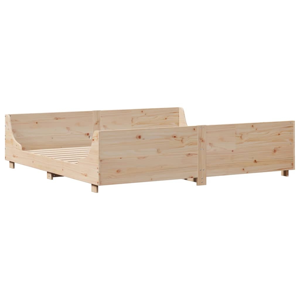 vidaXL Sängram utan madrass 180x200 cm massiv furu