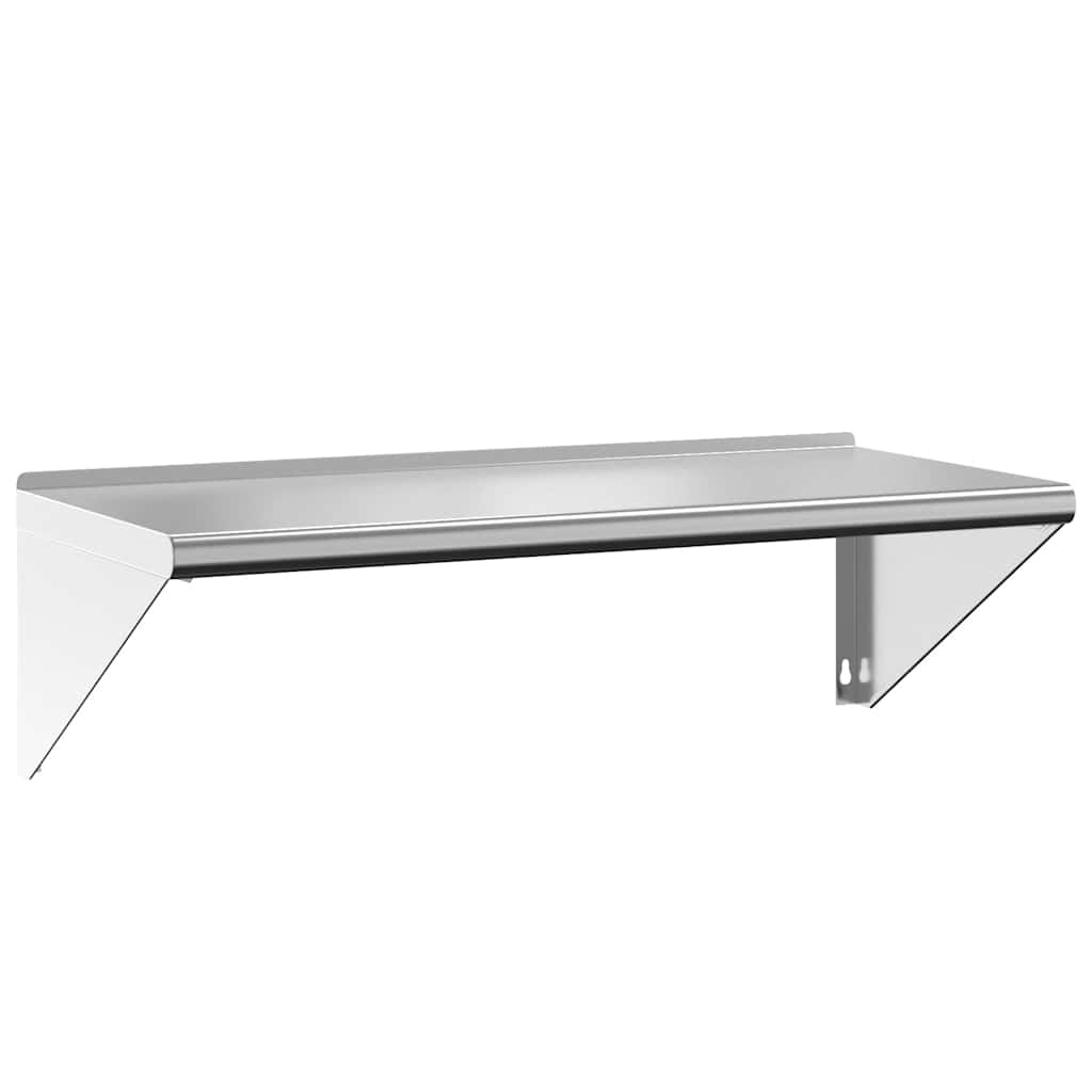 vidaXL Vägghylla 100x45x31 cm silver rostfritt stål