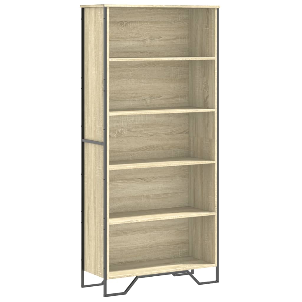 vidaXL Bokhylla sonoma-ek 80x31x169 cm konstruerat trä