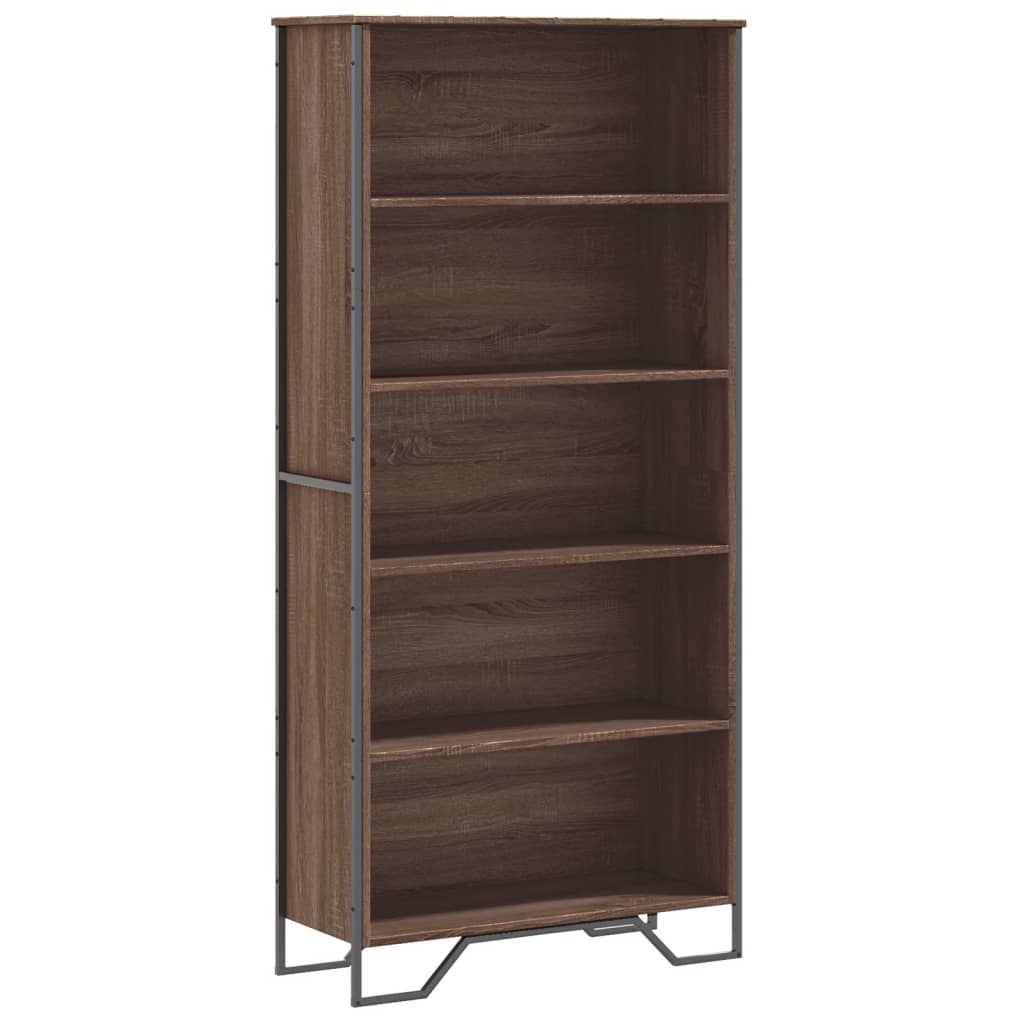vidaXL Bokhylla brun ek 80x31x169 cm konstruerat trä