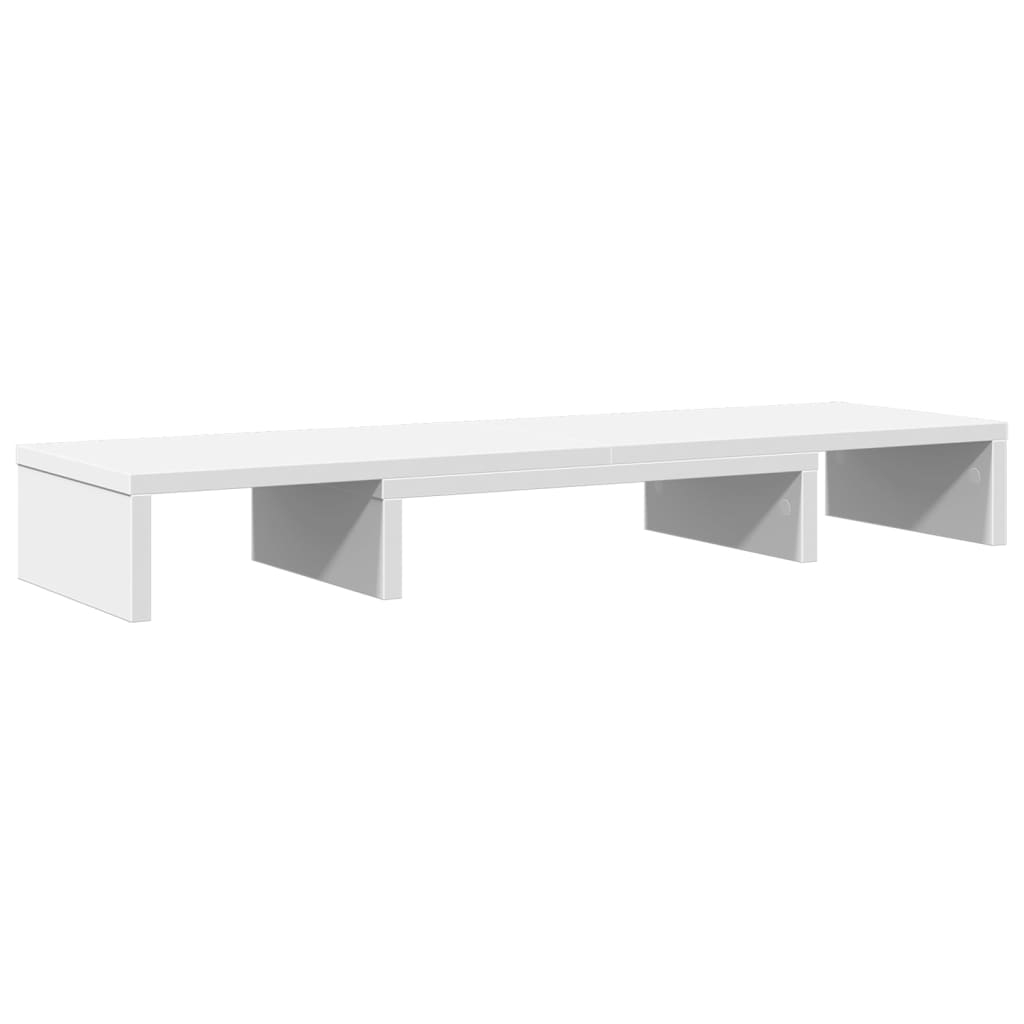 vidaXL Skärmställ justerbart 80x24x10,5 cm konstruerat trä vit