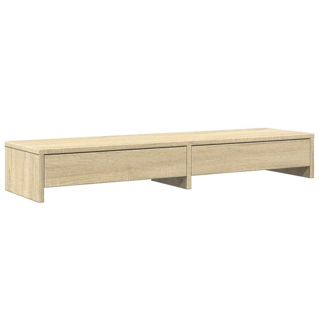 vidaXL Skärmställ med lådor sonoma-ek 100x27x15 cm konstruerat trä