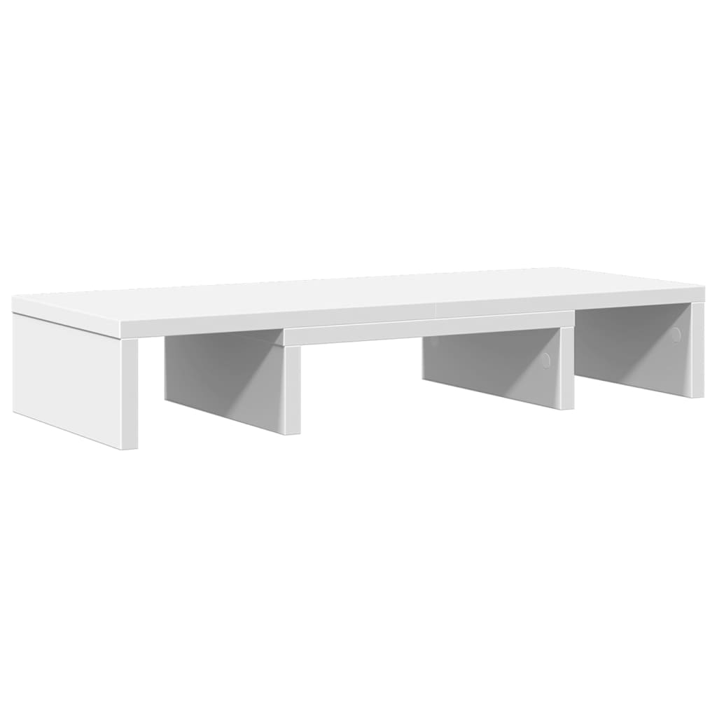 vidaXL Skjermstativ justerbar hvit 60x24x10,5 cm konstruert tre