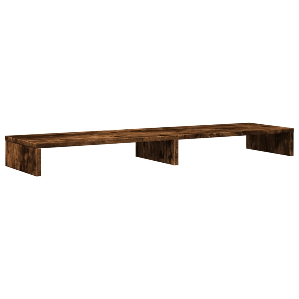 vidaXL Skärmställ rökfärgad ek 100x27x10 cm konstruerat trä
