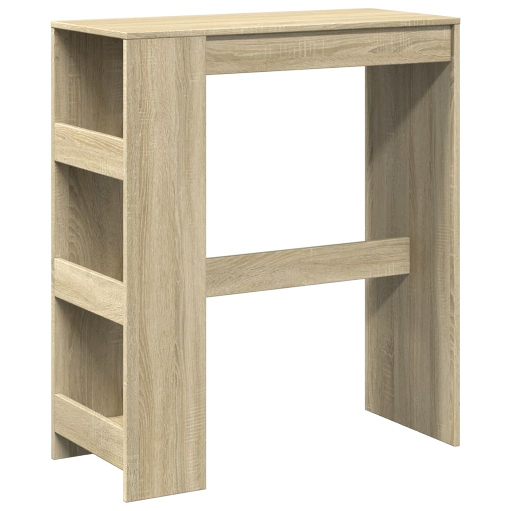 Bartafel met rekken 90x40x103,5 cm bewerkt hout betongrijs