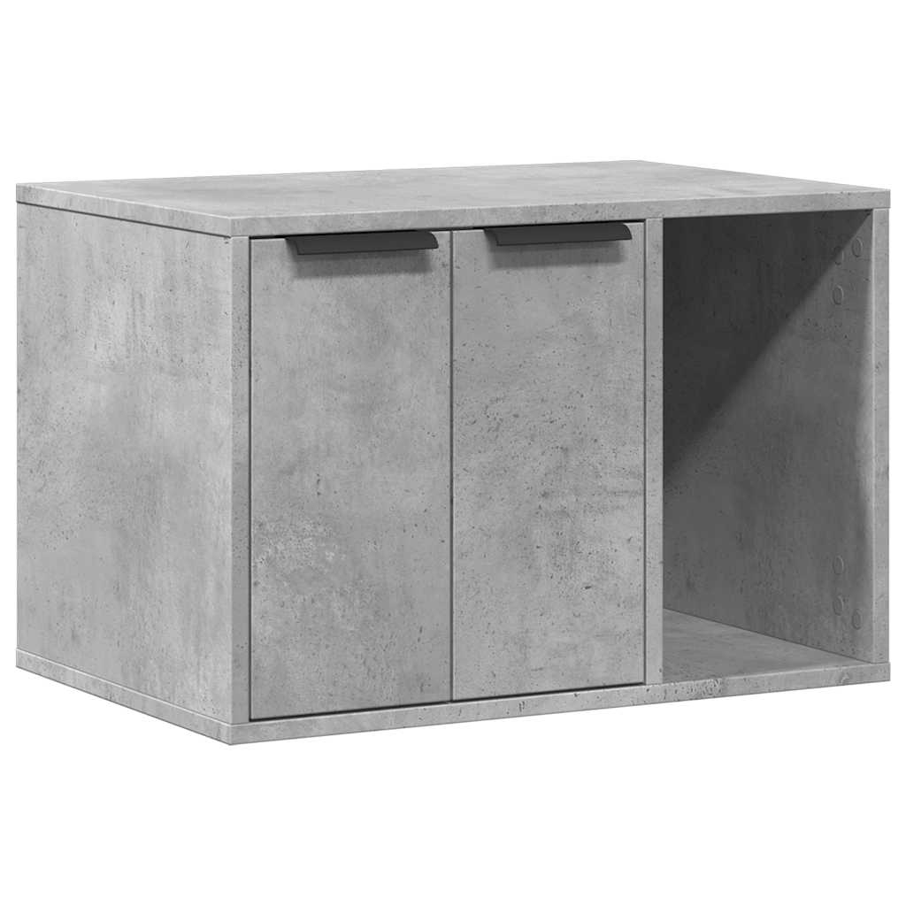 vidaXL Skåp för kattlåda betonggrå 60x40x40 cm konstruerat trä